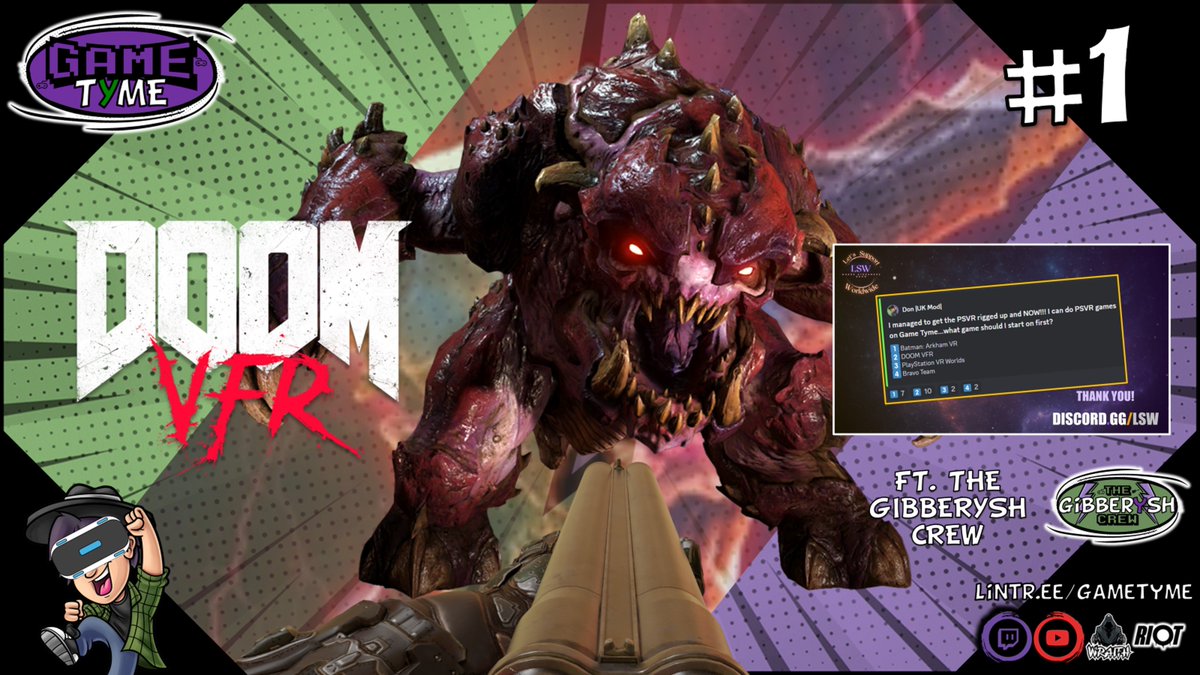 GameTymeOFF's tweet photo. Thank You LSW / #doomvfr - #1 (Ft. #thegibberyshcrew) / #gametyme
#twitch #livestream / Going #live @ 12pm -GMT-
(Check Time Zones) - https://t.co/8L2hbgBEnP

#fyp #comedy #funny #entertainment #gaming #jointhecult #drinkwraith #rioteliquid #bemoreriot https://t.co/OMkkmeVpPC