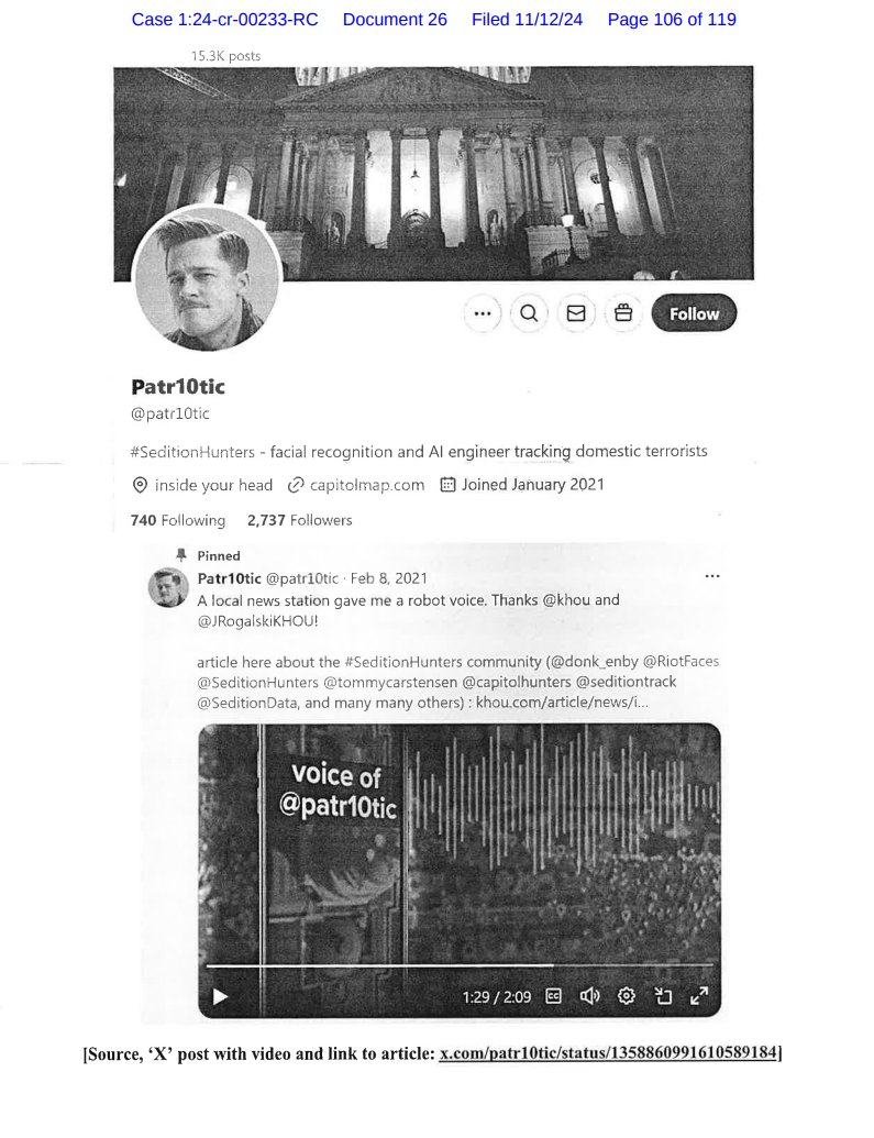FrankRoccoG's tweet photo. Speaking of the #J6 "Sedition Hunters"...
See the attachments.
We've got a few prominent #SeditionHunters on the J6 court record as of yesterday, being that these "hunters" have aided and abetted criminal impersonators of alleged officers - leading to the false arrests of 'J6' Americans.
Every January 6th arrest is now proven illegal - as the J6 "Magistrates" are not bonded (which is a requirement to be a legal officer), as has been admitted by the Administrative Office in a letter sent directly to me.
Matthew M. GRAVES, having a fraudulent oath of office himself, had no authority to apply the J6 charges.
I couldn't have been more excited to see these "hunters" seen as assisting criminals hit the federal record - attached below. π
