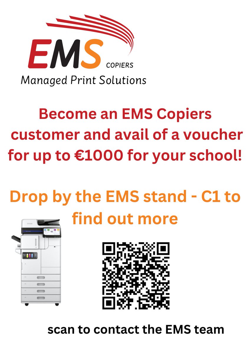 EMS Copiers (@emscopiers) on Twitter photo <a href="/EmsCopiers/">EMS Copiers</a> are at the <a href="/IPPNExpo/">IPPN Education Expo</a> @GlenINECArena
Drop by our stand C1 and find out how we are committed to sustainable print solutions through Epson Heat Free Technology #ippn24 #Sustainability #greenprinting <a href="/EmsCopiers/">EMS Copiers</a> are at the <a href="/IPPNExpo/">IPPN Education Expo</a> @GlenINECArena
Drop by our stand C1 and find out how we are committed to sustainable print solutions through Epson Heat Free Technology #ippn24 #Sustainability #greenprinting