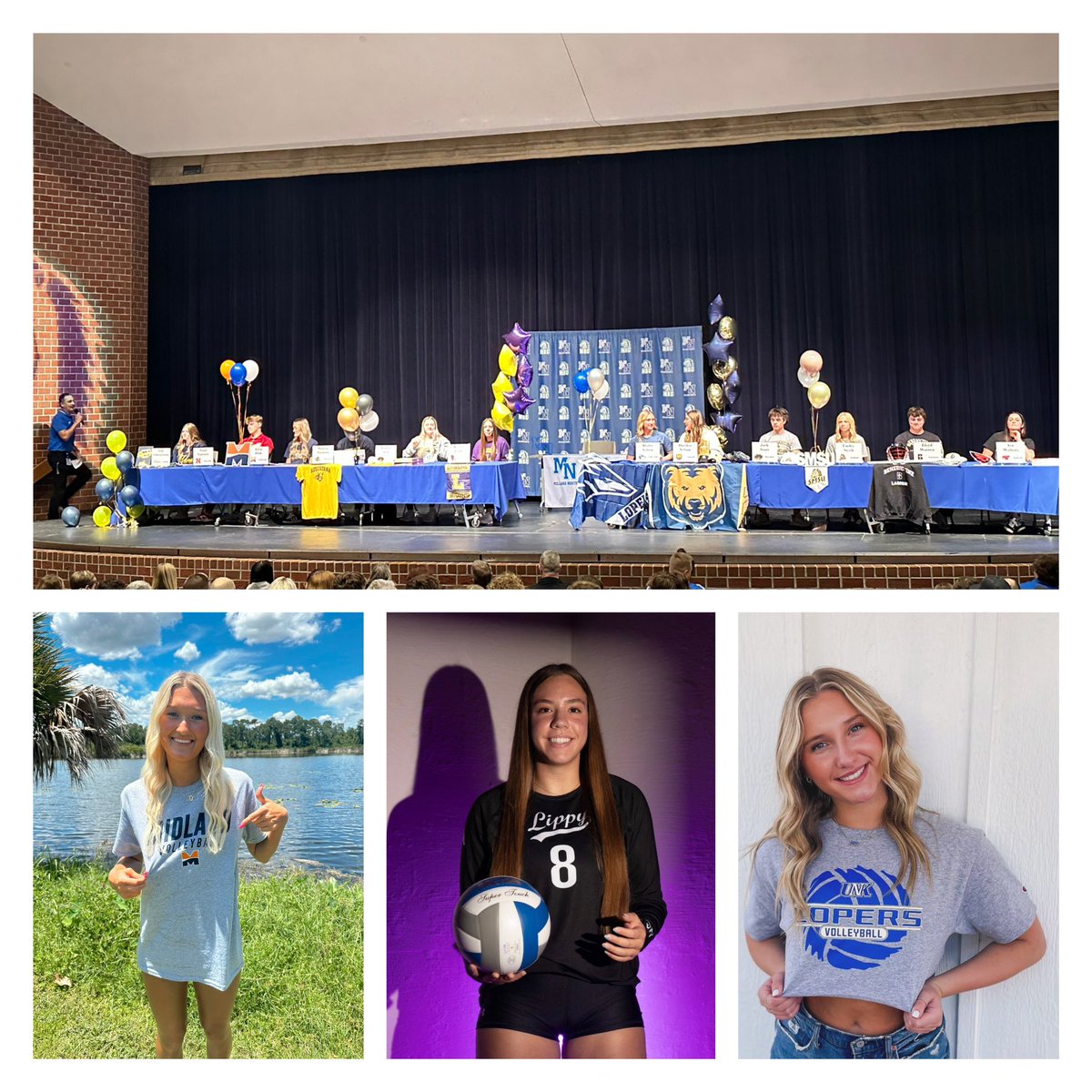 Millard North Volleyball (@millardnorthvb) on Twitter photo Congratulations to our MN volleyball athletes for signing to further their academic and athletic careers!!
<a href="/kenzie_kucks/">Kenzie</a> to Lipscomb💜
<a href="/BryleeNelsen/">Brylee Nelsen</a> to UNK💙
<a href="/rilyn_gish/">Rilyn Gish</a> to Midland 🧡 Congratulations to our MN volleyball athletes for signing to further their academic and athletic careers!!
<a href="/kenzie_kucks/">Kenzie</a> to Lipscomb💜
<a href="/BryleeNelsen/">Brylee Nelsen</a> to UNK💙
<a href="/rilyn_gish/">Rilyn Gish</a> to Midland 🧡