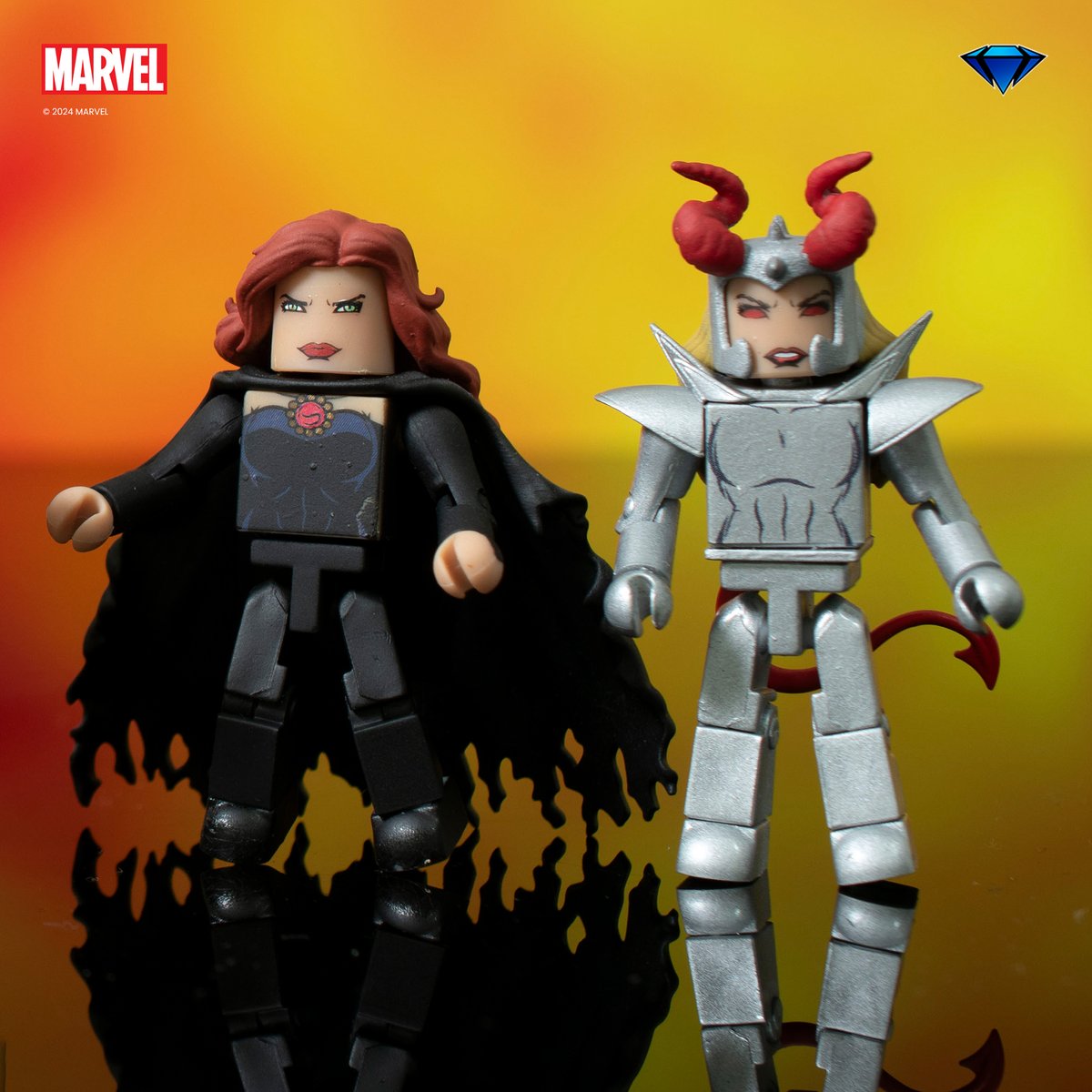 CollectDST's tweet image. The #MarvelComics #XMen: Inferno #Minimates Box Set includes the Goblin Queen, the demon N’Astirh, Mr. Sinister, a demon-possessed Wolverine, Magik, and baby Cable! Now available to pre-order. bit.ly/XMenInfernoMM

#Marvel #CollectDST #diamondselecttoys