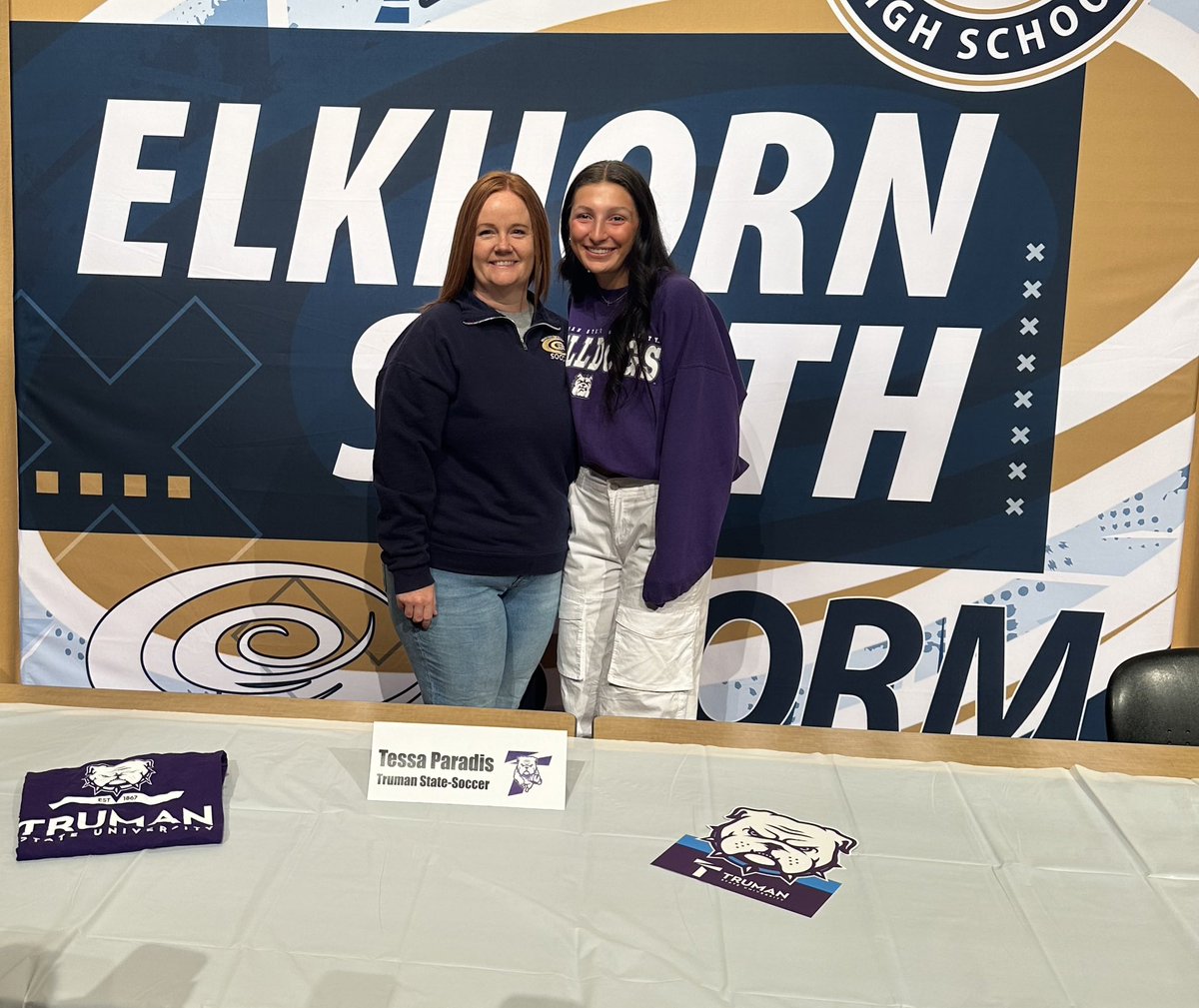 ESgirlssoccer's tweet photo. We are so incredibly proud of Tessa Paradis for signing with Truman State! They are getting an incredible leader, player, teammate, and person. Tess - you have worked so hard for this and we are beyond excited for you! 💙⚽️💜@ParadisTessa https://t.co/YYef7htt2I