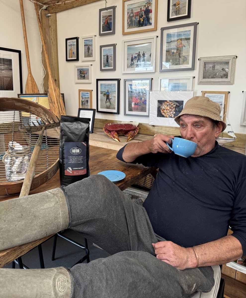 After a morning combing the sands for Wales’ finest cockles, Glyn says there’s nothing like that first sip of <a href="/fabfour_coffee/">Fab Four Coffee</a> 
Today we are thrilled to introduce to the shack, Fab Four Coffee - crafted to keep you warm, bold and ready for whatever the tide brings. 🌊