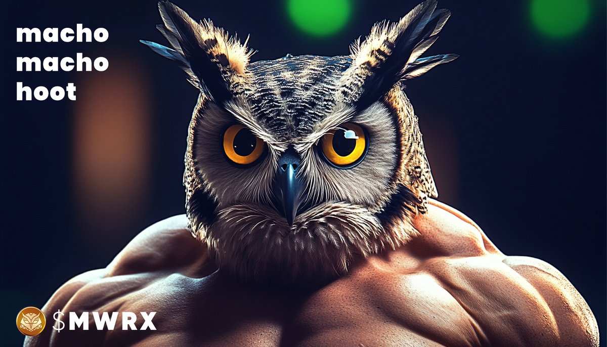 mwrx_token's tweet photo. Macho Macho Hoot 💪🦉🔥

$MWRX #Shibarium #Crypto #DeFi #UseBone #BurnShib #Metaworx #Memecoin #AltSeason https://t.co/2R5qxlvIpa