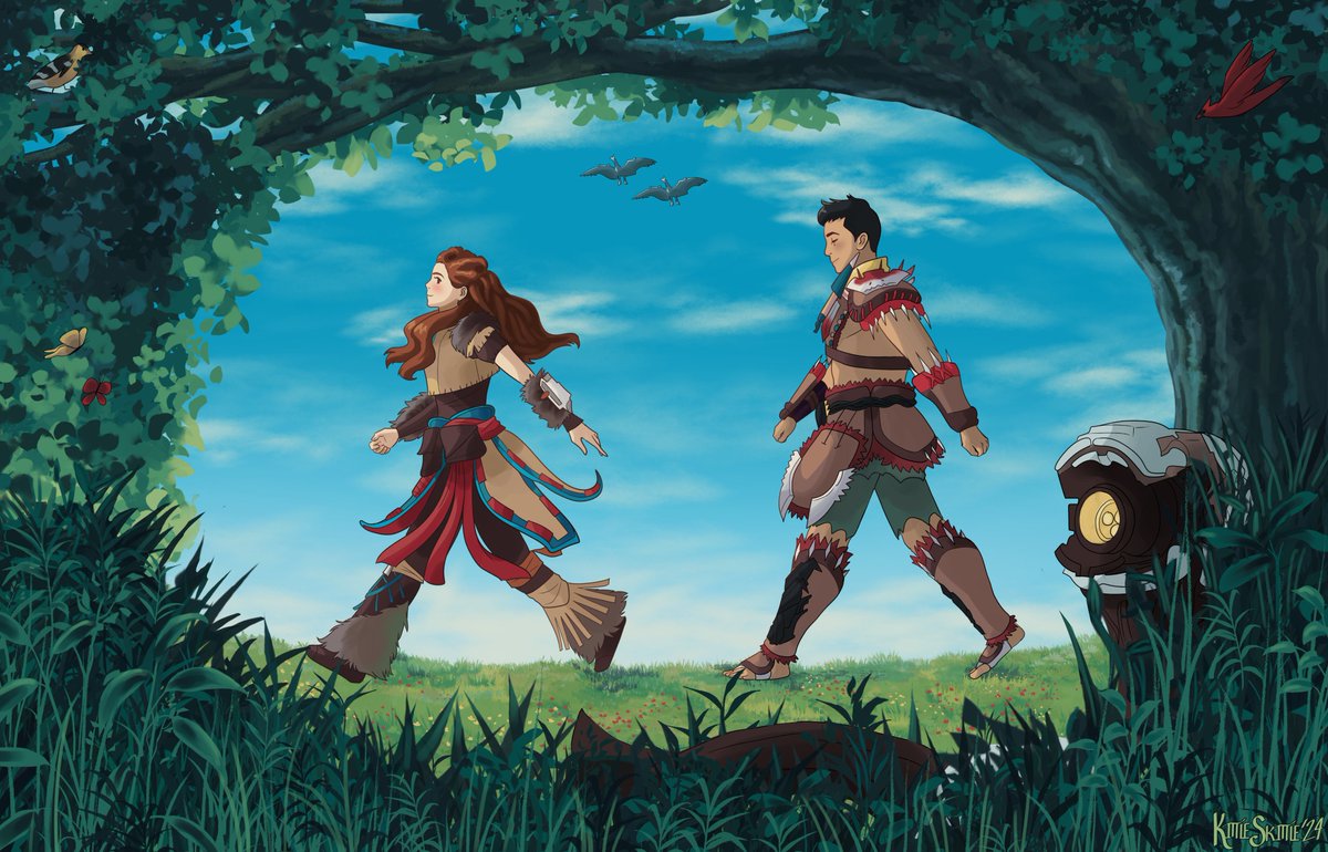 Kittleskittle1's tweet photo. so this is actually the conclusion of an illustration series i was doing - it's a little triptych meant to tell a story (: https://t.co/3k1uclSLs9