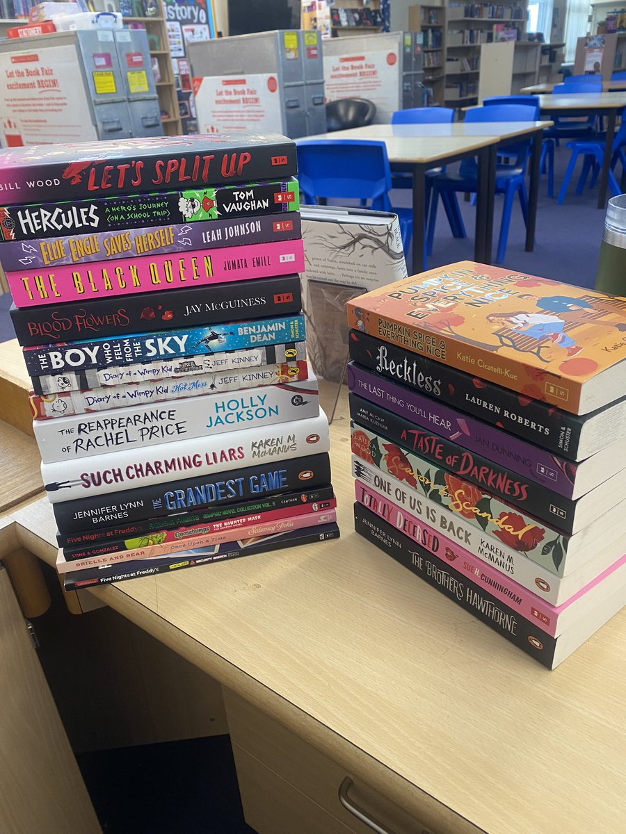 All new books bought with the money raised through the <a href="/scholasticuk/">Scholastic UK</a> book fair! Thank you all ✨