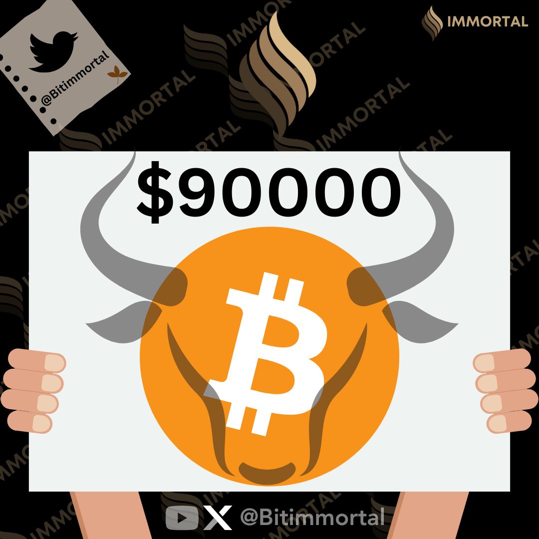 BitImmortal's tweet photo. #Bitcoin $90000 🥳🥳 https://t.co/99CmTHGtUR