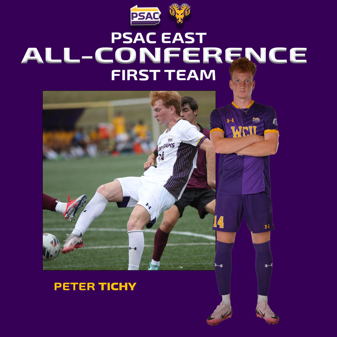 (2/3): Congratulations to Peter Tichy, Cooper Jackson, Owen Slack, and Maksym Komperda on being named first team All-Conference⬇️

📰:wcupagoldenrams.com/news/2024/11/1…