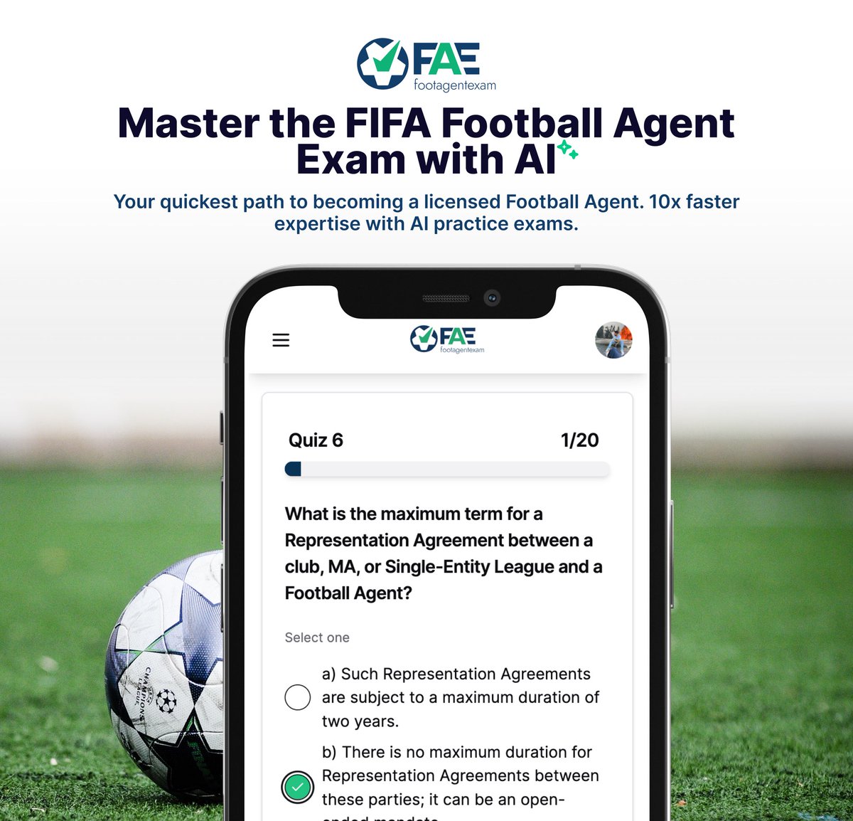 🚀 Ready to master the FIFA Football Agent Exam?

🔥 Experience the AI-Powered Practice Exams!

🔥 Get 10x faster expertise and master the exam with confidence! ⚽️✨ 

🔥 With real exam-style questions and instant feedback! #fifaexam 

app.footagentexam.com