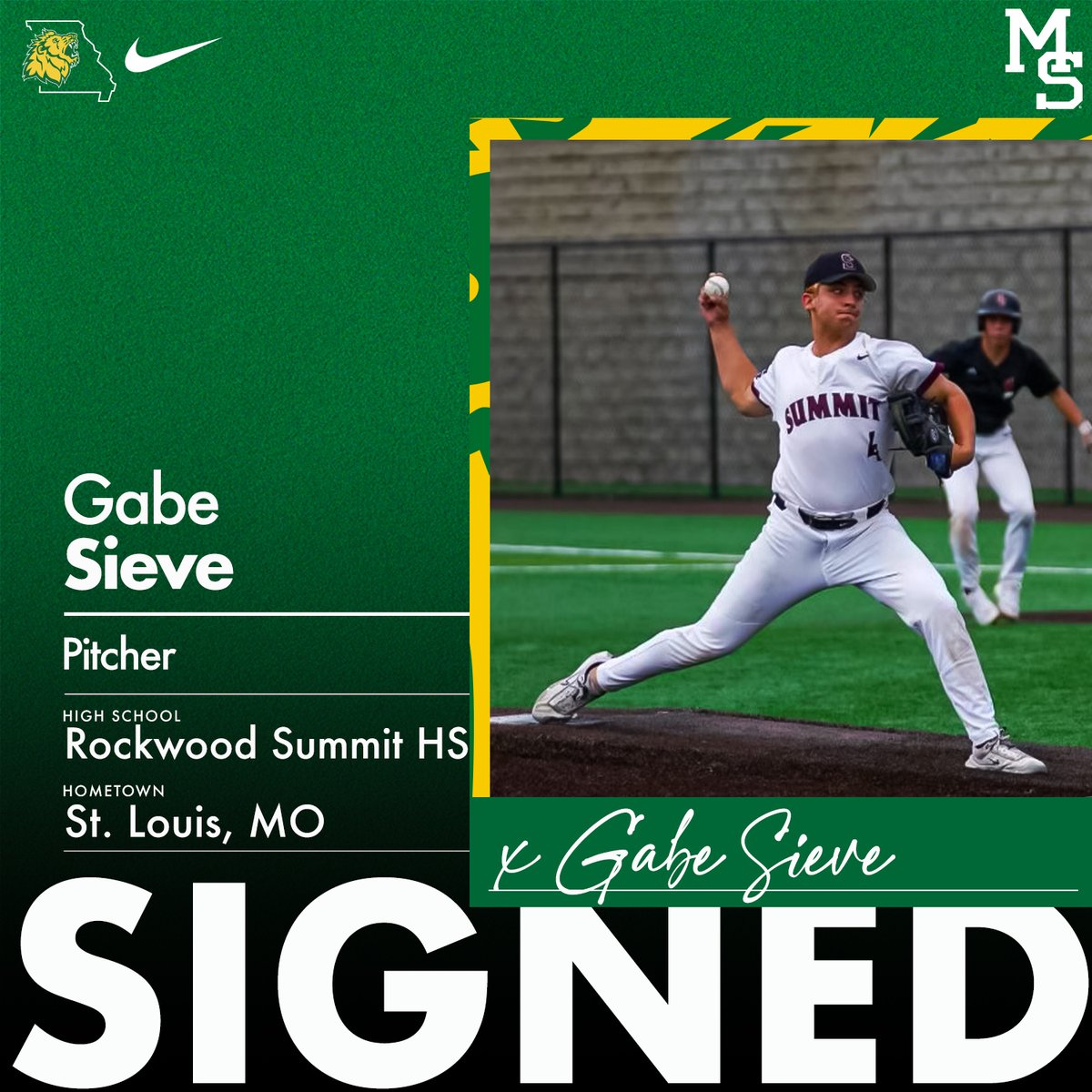MSSUBaseball's tweet photo. Welcome to the Lion Family, Gabe! ⚾ https://t.co/B0HieTr6nb