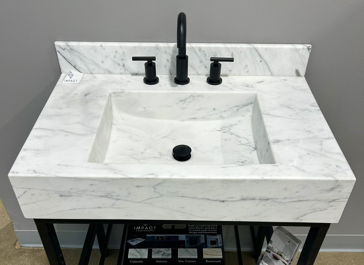 marbleandgranit's tweet photo. Custom hand-carved Natural Stone sinks from solid 6”- 12” thick blocks are gaining in popularity….typically used for a Powder Bathroom application. @thenkba @hgtv @KBBconnect @KBtribechat @HGTVMag 
#UseNaturalStone https://t.co/RVBeiV79G2