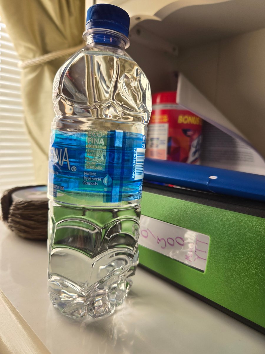 Virtual_SLP's tweet photo. Dear Aquafina,
Using less materials is what causes this structural instability of your bottles. I dislike having to hold my water constantly just to make sure it doesn't spill. https://t.co/ULBcVPrujT