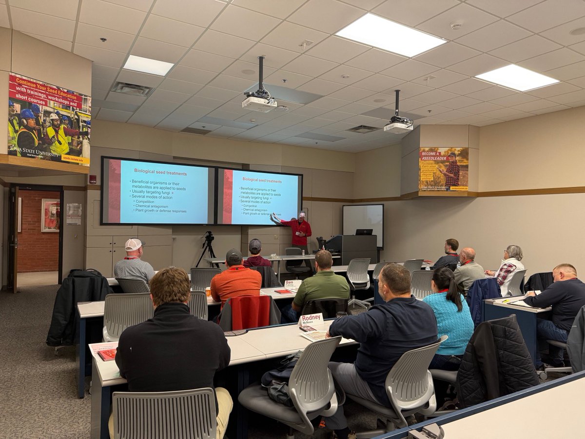 ISUSeedGrad's tweet photo. The 2024 Seed Science and Technology short course has begun! We are excited to host this group of seed industry professionals over the next several days! #seedleaders https://t.co/558pC5yJ6L