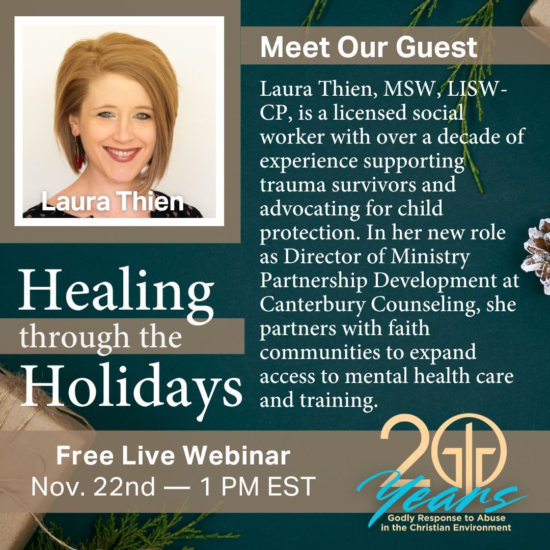 Join us on Nov. 22 at 1 pm EST for Healing Through the Holidays, a live conversation with Laura Thien and Carrie Nettles on navigating grief and trauma during the holidays. We’ll discuss managing grief, setting boundaries, and creating new traditions.

 buff.ly/4f2p9nY