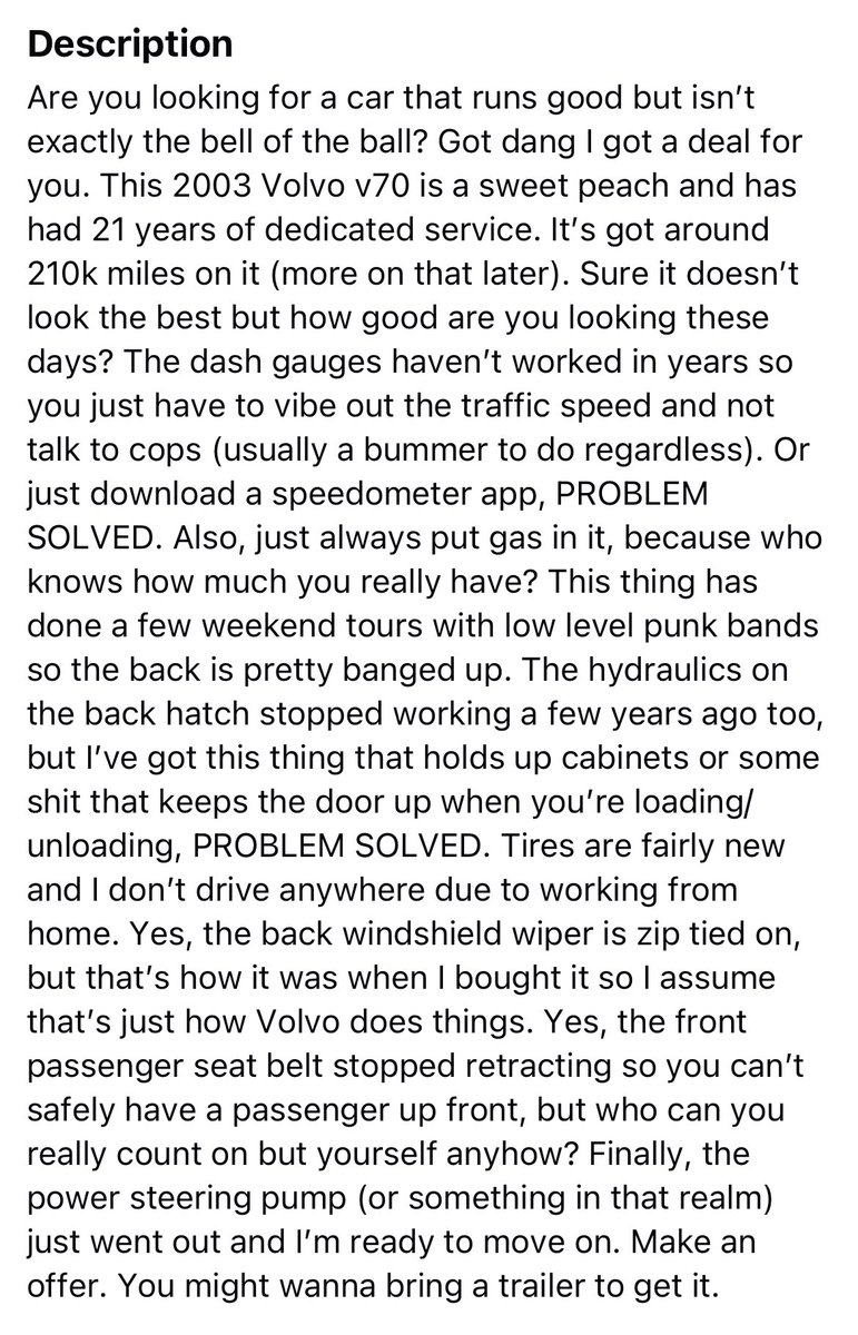 This is the best listing ive seen yet