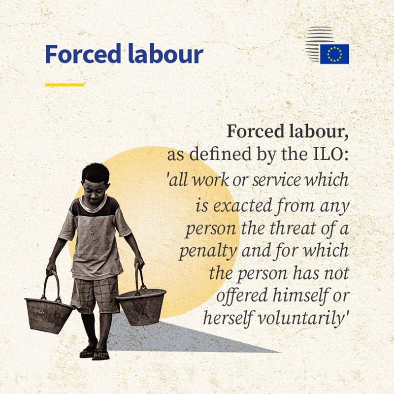 EUCouncil's tweet photo. Adopted: regulation prohibiting products made with forced labour on the EU market. 

Find out more about the EU’s strategy to ban forced labour products → https://t.co/Y18L5a7nnT