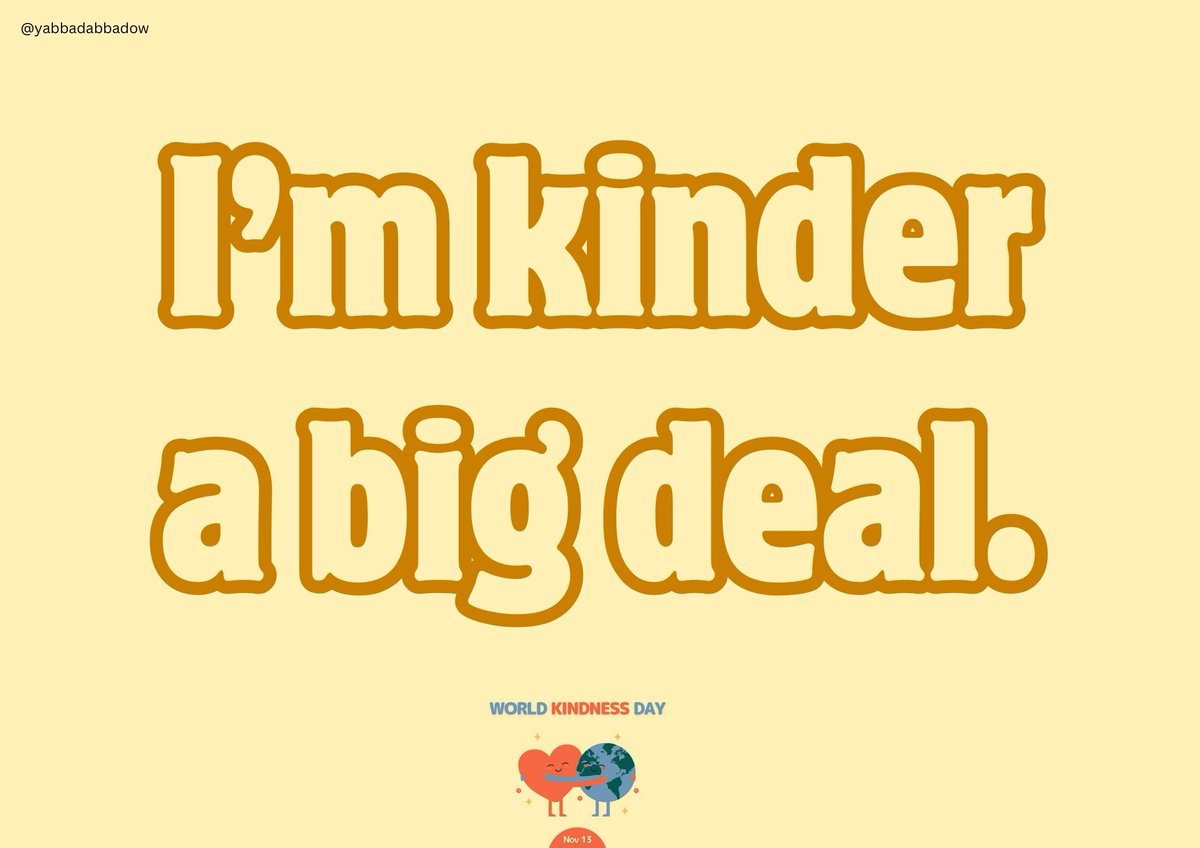 Chris (@yabbadabbadow) on Twitter photo One Minute Brief of the Day:
Create billboard-style posters to celebrate #WorldKindnessDay ❤️ <a href="/OneMinuteBriefs/">One Minute Briefs ⏱️</a> One Minute Brief of the Day:
Create billboard-style posters to celebrate #WorldKindnessDay ❤️ <a href="/OneMinuteBriefs/">One Minute Briefs ⏱️</a>