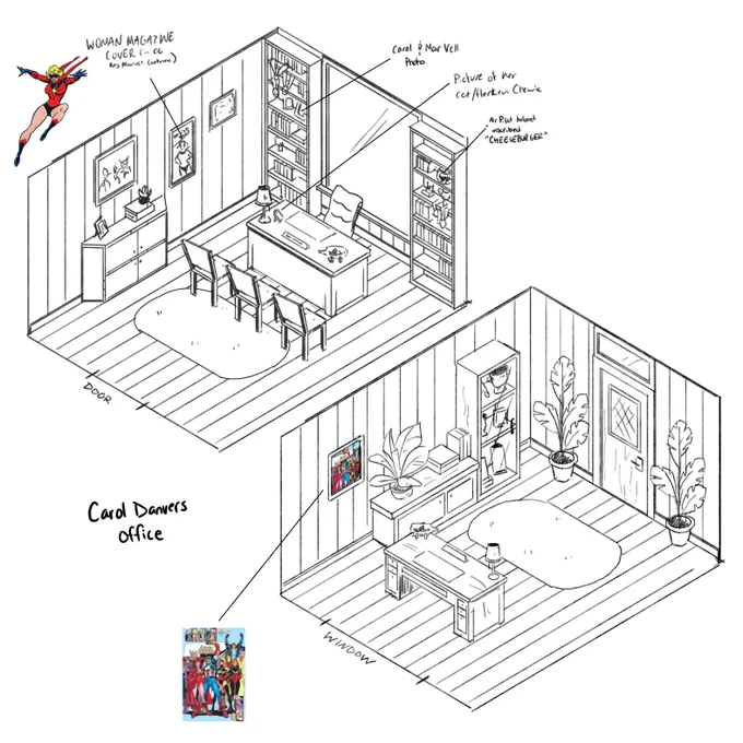 No new Avenger's Academy this week, but instead the creative team is sharing behind the scenes concept art we've done! Here are a few shoeboxes I used for mapping out locations within the academy! Check out Marvel Unlimited for even MORE art by Academy Artists!#art #comics 