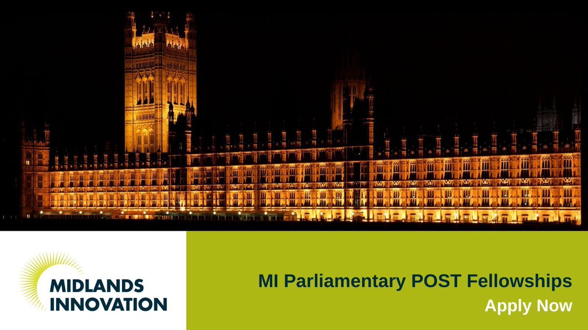 Want to apply for one of our two Parliamentary Fellowships? Don't delay - the deadline is a fortnight today!

Based in <a href="/POST_UK/">POST (UK Parliament)</a>, the successful PhD students will undertake research that supports Parliamentarians in their decision-making.

T&amp;C apply: buff.ly/4ffMH8J