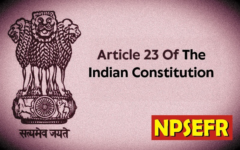 🌹
राजस्थान में 2 वर्ष तक सरकारी कर्मचारी / अधिकारी को परिवीक्षा काल में पूर्ण वेतन, , अन्य भत्ते/ अधिकार न देकर नियत मजदूरी पर कार्य करवाना बेगार प्रथा, बलात् श्रम का पुनर्जन्म है साथ ही  भारत के संविधान के आर्टिकल 23 का घोर उल्लंघन है 
#NPSEFR