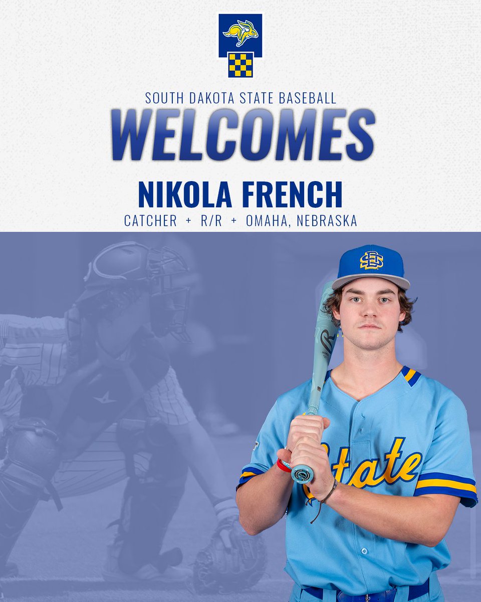Jackrabbit Baseball (@gojacksbaseball) on Twitter photo Officially joining the Jackrabbits is Omaha Westside catcher Nikola French
๐น Batted .304 as a sophomore and .316 as a junior
#GoJacks ๐ฐ x #NationalSigningDay Officially joining the Jackrabbits is Omaha Westside catcher Nikola French
๐น Batted .304 as a sophomore and .316 as a junior
#GoJacks ๐ฐ x #NationalSigningDay