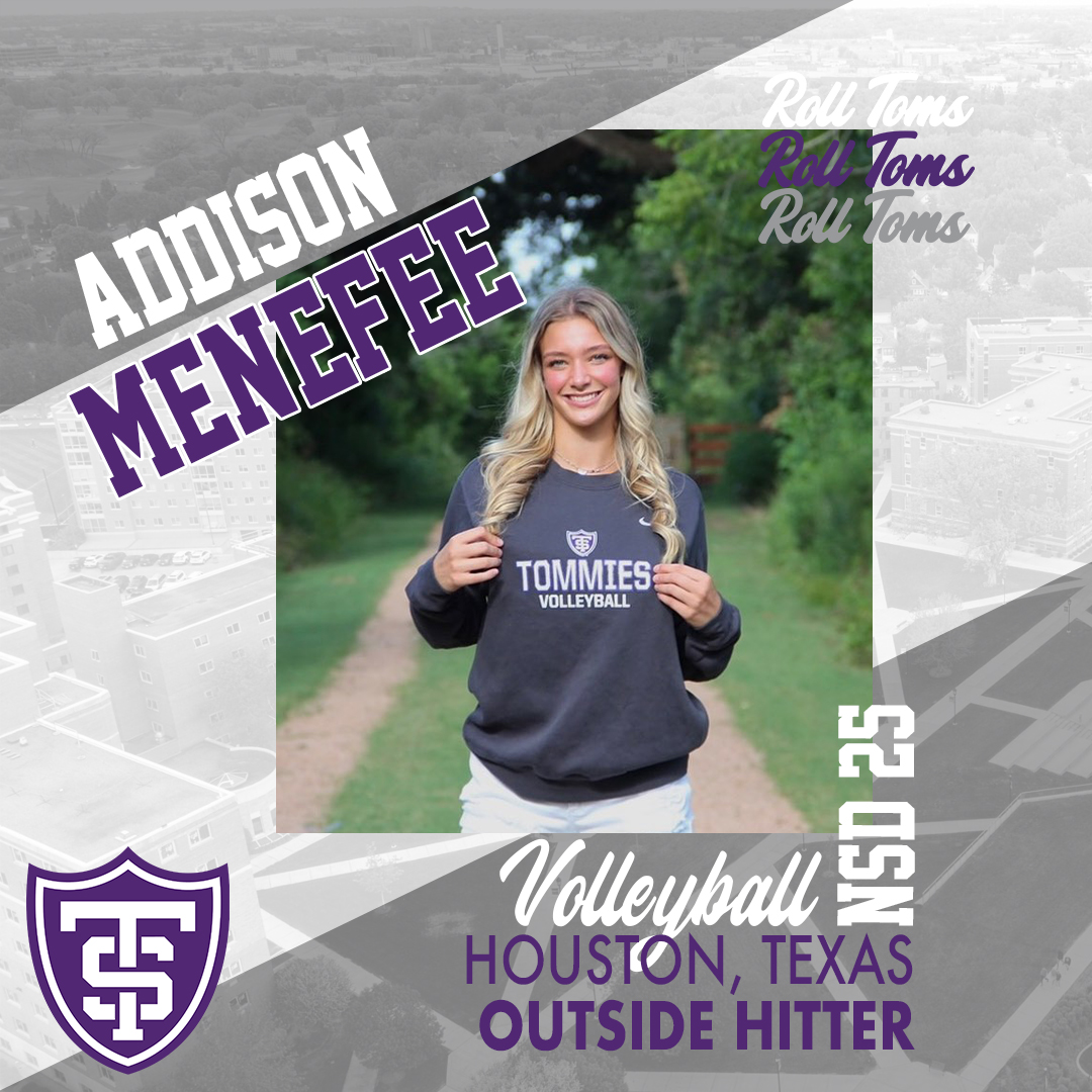 Tommievball's tweet image. More Texas power coming up North

Welcome to the Tommie Volleyball family, Addison!

#RollToms | #PennedInPurple