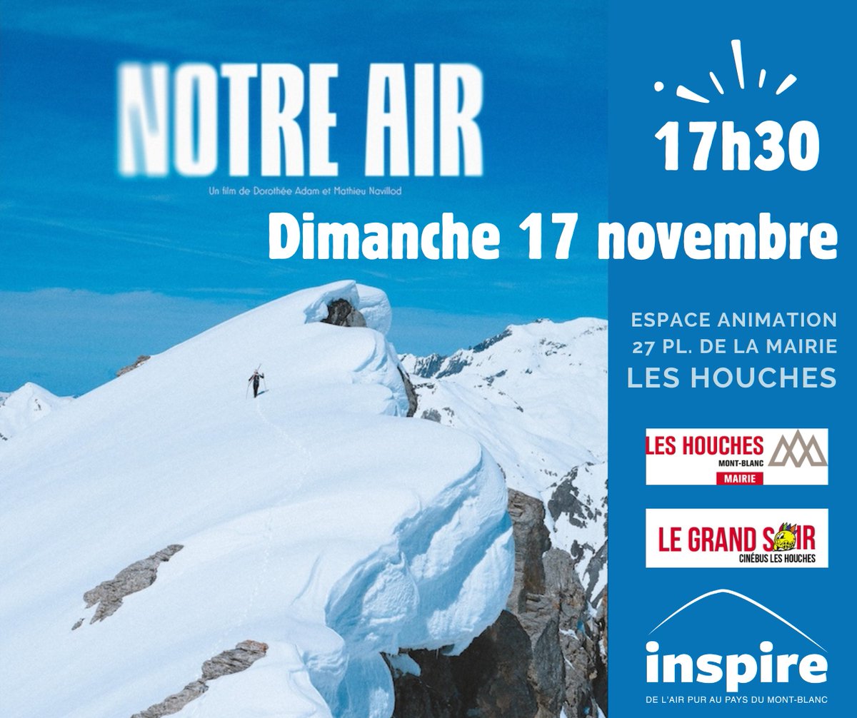 C'est ce dimanche❗️
Projection du documentaire de 52 mn, puis conférence-débat avec le Médecin Mallory Guyon sur l'impact de la pollution de l'air sur la santé et Anne Lassman-Trappier sur la toute nouvelle directive qualité de l'air
🎯 inspire74.com/infos/projecti…