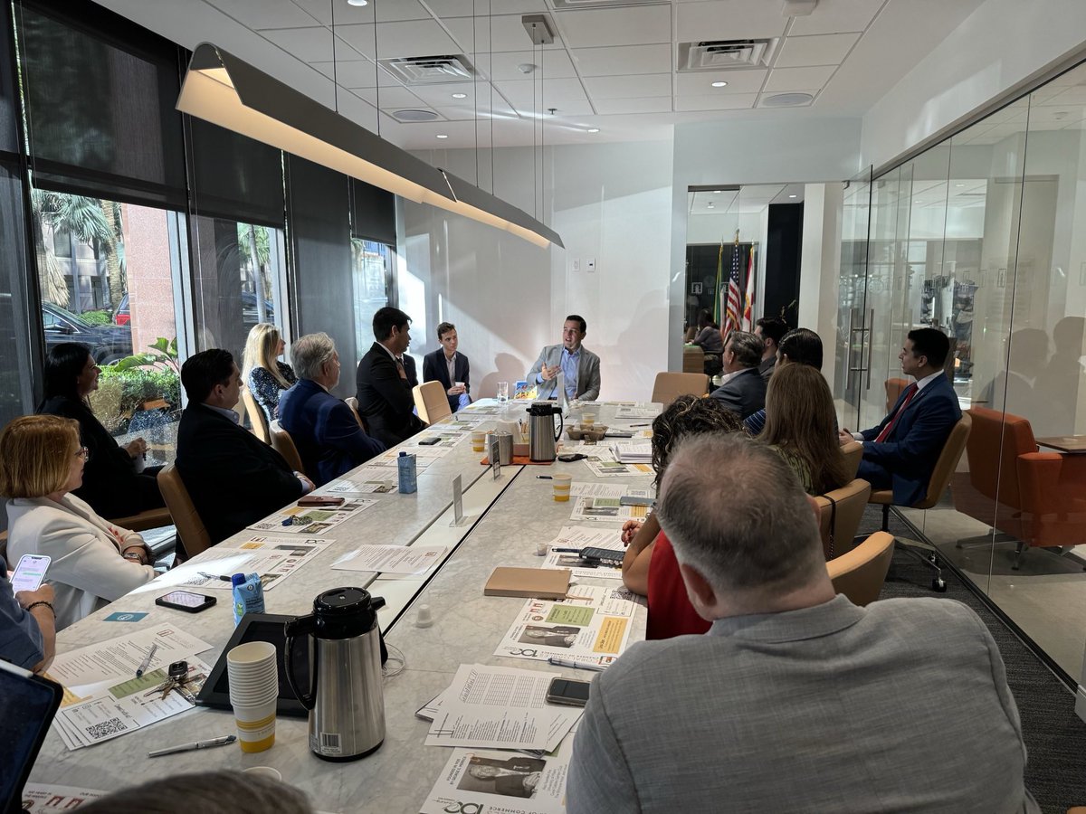 AmbCabrera's tweet photo. Thanks to the @gableschamber Business & Government Affairs Committee for having me on this morning to discuss what we're doing at the county level to support our business community!
#FlaPol #DadeFirst https://t.co/QZhyXznNjK