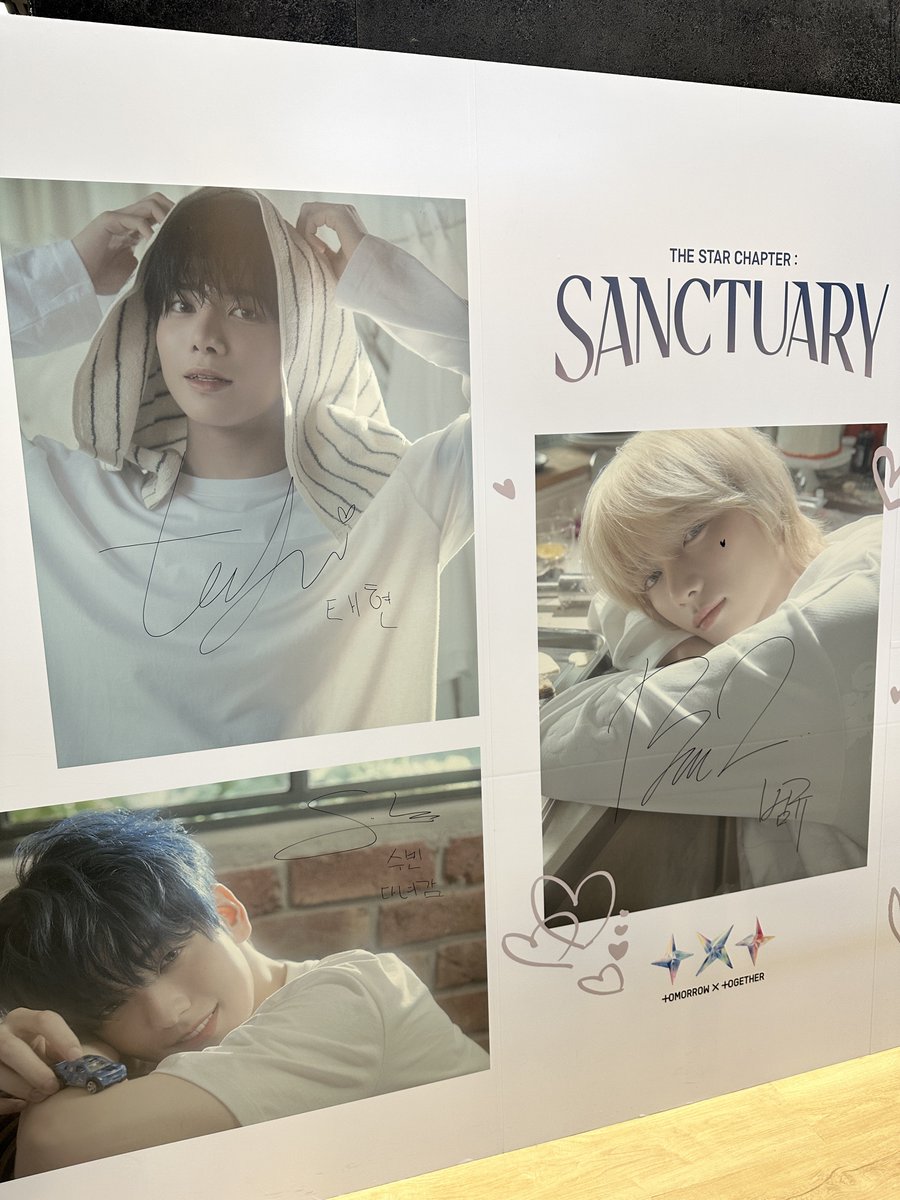 dahlteez's tweet photo. I was finally able to visit the pop up today!! 

#투모로우바이투게더 #TOMORROW_X_TOGETHER #TXT #The_Star_Chapter #SANCTUARY #The_Star_Chapter_SANICTUARY_POPUP #사운드웨이브 https://t.co/O5Rpyo66Bn