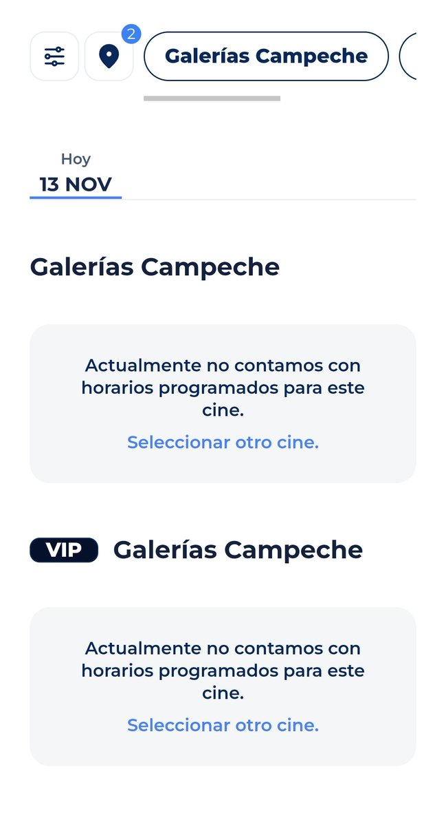 No me hagan esto <a href="/Cinepolis/">Cinépolis</a> <a href="/MasQueCineLatam/">Más Que Cine Latam</a> como que no hay funciones de #Interstella5555 en Campeche?? Las habilitaran a lo largo del día o de plano no están programadas para la ciudad?