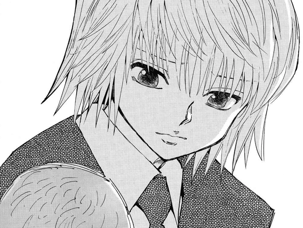 killuvah's tweet photo. kurapika's soft expression when carrying woble for the first time will always be one of my favourite hxh panels https://t.co/QHYxc7r30S