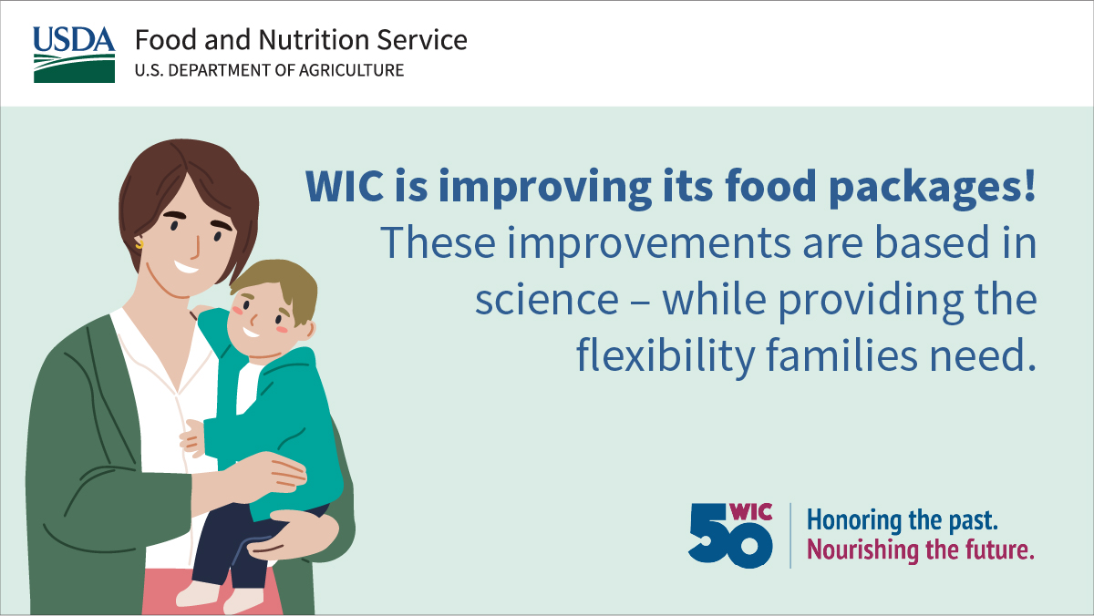 WIC food packages can be tailored to meet participants’ special dietary needs &amp; cultural/personal preferences. Recent updates provide #WIC participants with a wider variety of foods &amp; align with the latest nutritional science. #WICWednesday 
Learn more: loom.ly/rzFPTYQ