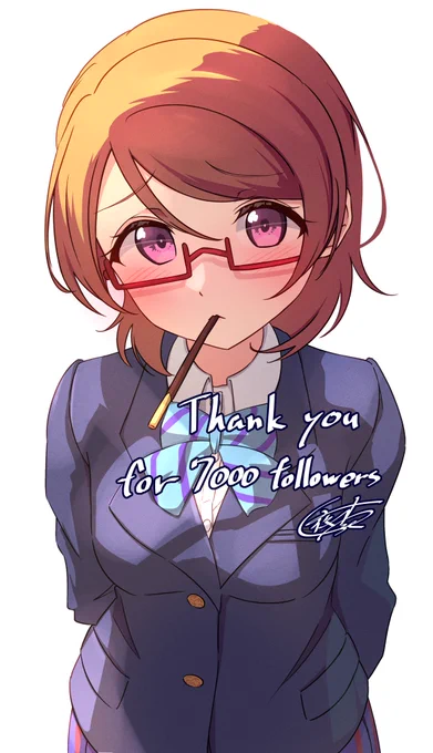 7000フォローありがとうございます('ω`)ポッキーの日に達成してました〜これからの投稿方針は未定ですが、描くのをやめたりはしないので、とりあえずよろしくお願いします! 