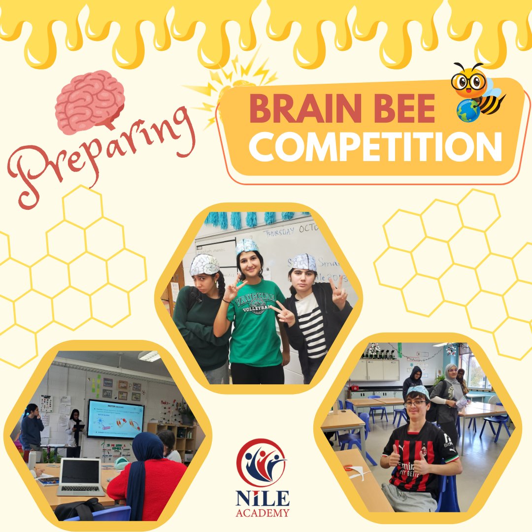 Our Science Academic Team-SAT is gearing up for the Canadian National Brain Bee Competition! To prepare, our dedicated team is diving deep into fascinating topics like how the brain influences sleep, intelligence, perception, and stress. We’re so proud of our students’ commitment
