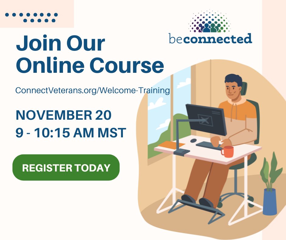 AzCoalition's tweet image. Supporting Arizona service members &amp;amp; veterans begins here 👉  Attend our “Welcome to Be Connected” no-cost virtual training. Learn valuable skills &amp;amp; connect with other dedicated individuals. connectveterans.org/welcome-traini… #AZVeterans #ServiceMember #MilitaryFamilies #SupportNetwork
