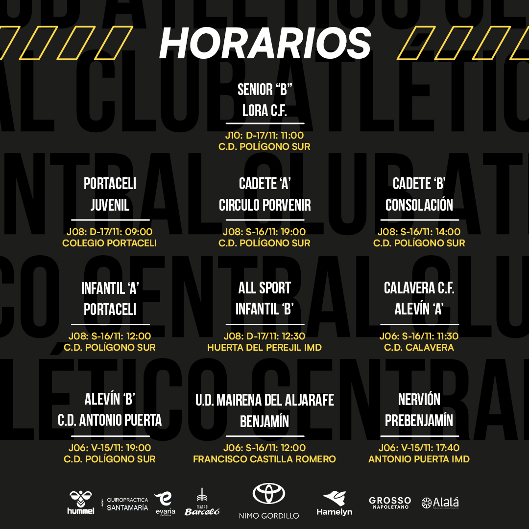 📅⚽ ¡Se viene un fin de semana lleno de fútbol para los equipos de la #CACEscuela !

🖤 Con pasión y entrega, nuestros jugadores demostrarán su talento y compromiso. ¡A darlo todo, equipos! ⚽🏆

#HoraDeCentrarse #LaEscuelaDeLosSueños⚫️⚪️⚽️