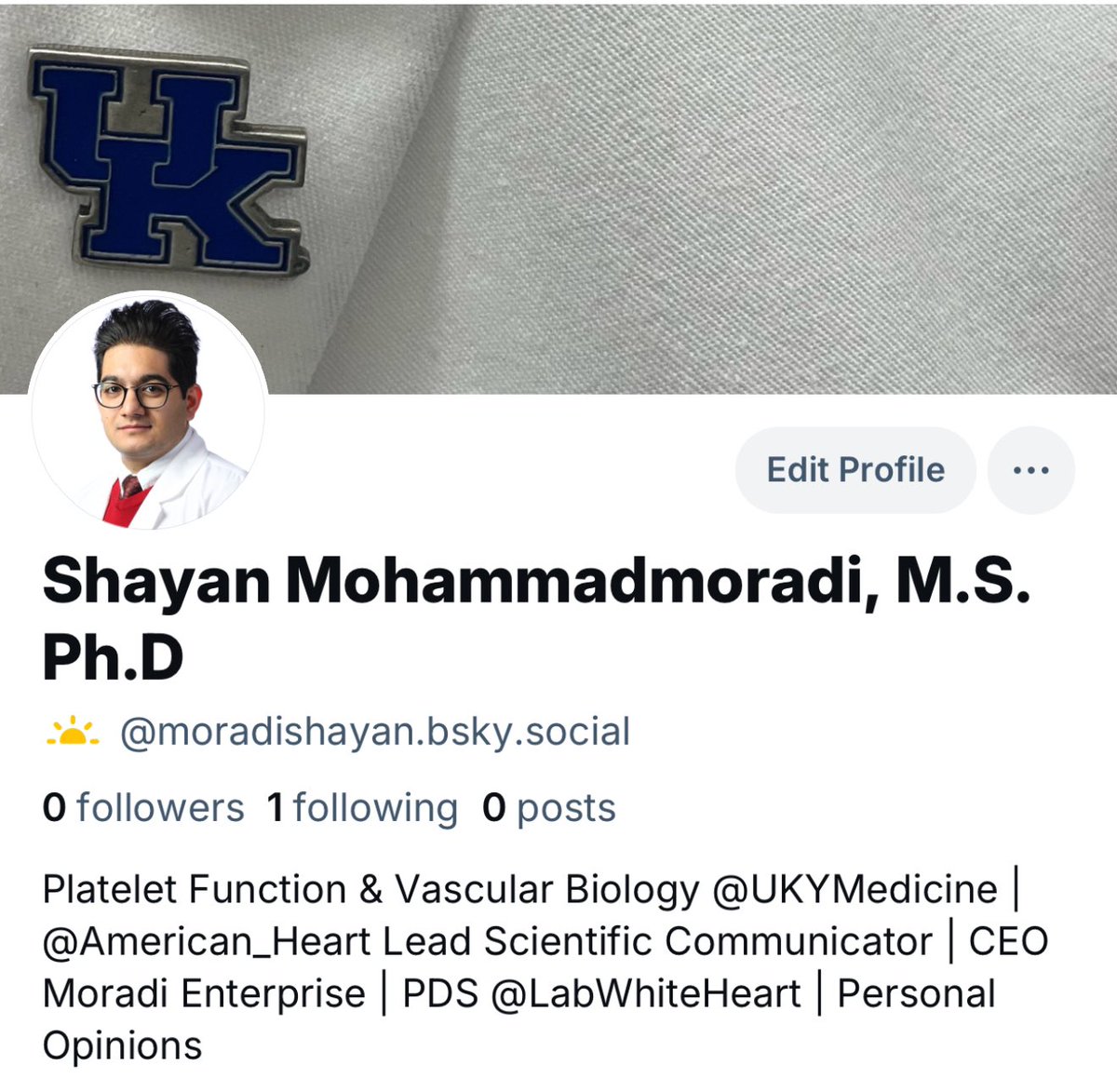 Shayan Mohammadmoradi, MS, PhD (@moradishayan) on Twitter photo Find me on ๐ฆ. The community is growing!
Thank you <a href="/CardioOBDoc/">Parham Eshtehardi MD</a>
bsky.app/profile/moradiโฆ Find me on ๐ฆ. The community is growing!
Thank you <a href="/CardioOBDoc/">Parham Eshtehardi MD</a>
bsky.app/profile/moradiโฆ