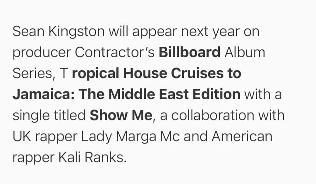 KaliRanks's tweet photo. Thankful to @SeanKingston , @contractor4 and the @JamaicaGleaner for the mention in this recent article. Congrats to Sean Kingston and big up di music!  https://t.co/GPvYprydej #jamaica #seankingston #tropicalhouse https://t.co/Fajl2ZMHBz