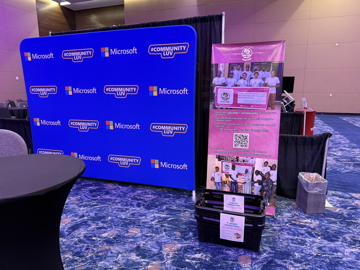 fabianwilliams's tweet photo. 🌟 Thrilled to be at #TechCon365 in #Dallas supporting @maconanp ! 💜
They’re accepting donations, especially t-shirts, at our booth in the #ExpoHall! Together, let’s spread love, warmth & hope ❤️🤝
Thanks to #TechCon365 for donating space again to support #MACONA mission https://t.co/OO8cCimihe