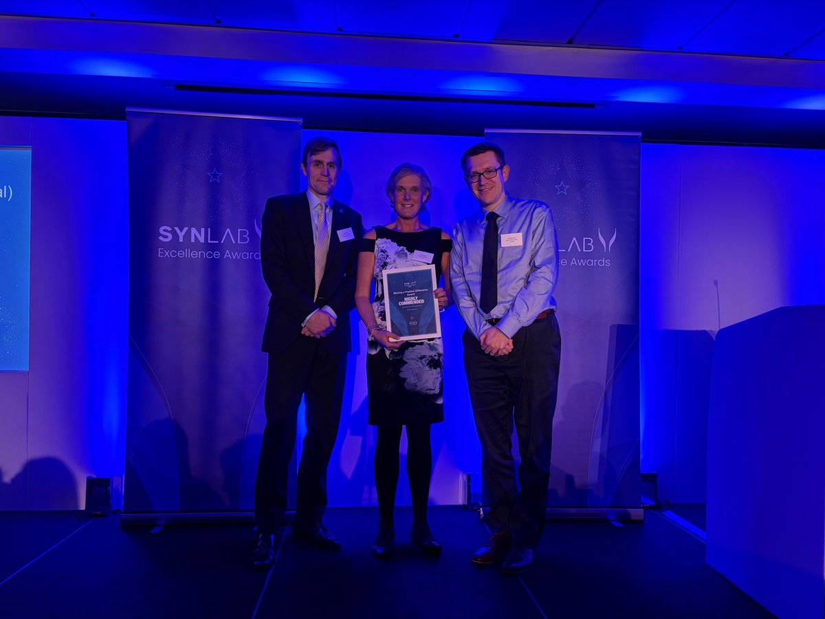 The next Excellence Awards accolade goes to Clare Bevan, Head of Finance at <a href="/Lextox/">Lextox</a>. She’s highly commended in the Making a Positive Difference category for, among other things, her great work in putting together a wellbeing programme for her colleagues.
🏆 👏#SYNLABexcellence