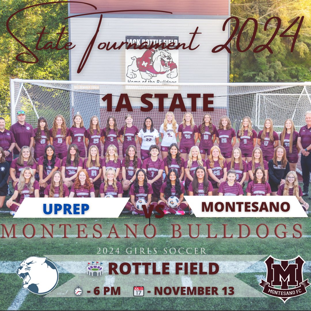 Here we go!!! All across the state the first round of the state tournament kick off simultaneously at 6 pm. Today we face the Uprep Pumas from Seattle. Come down to Rottle Field and cheer loud for us. Go Dogs! #ourjourneycontinues