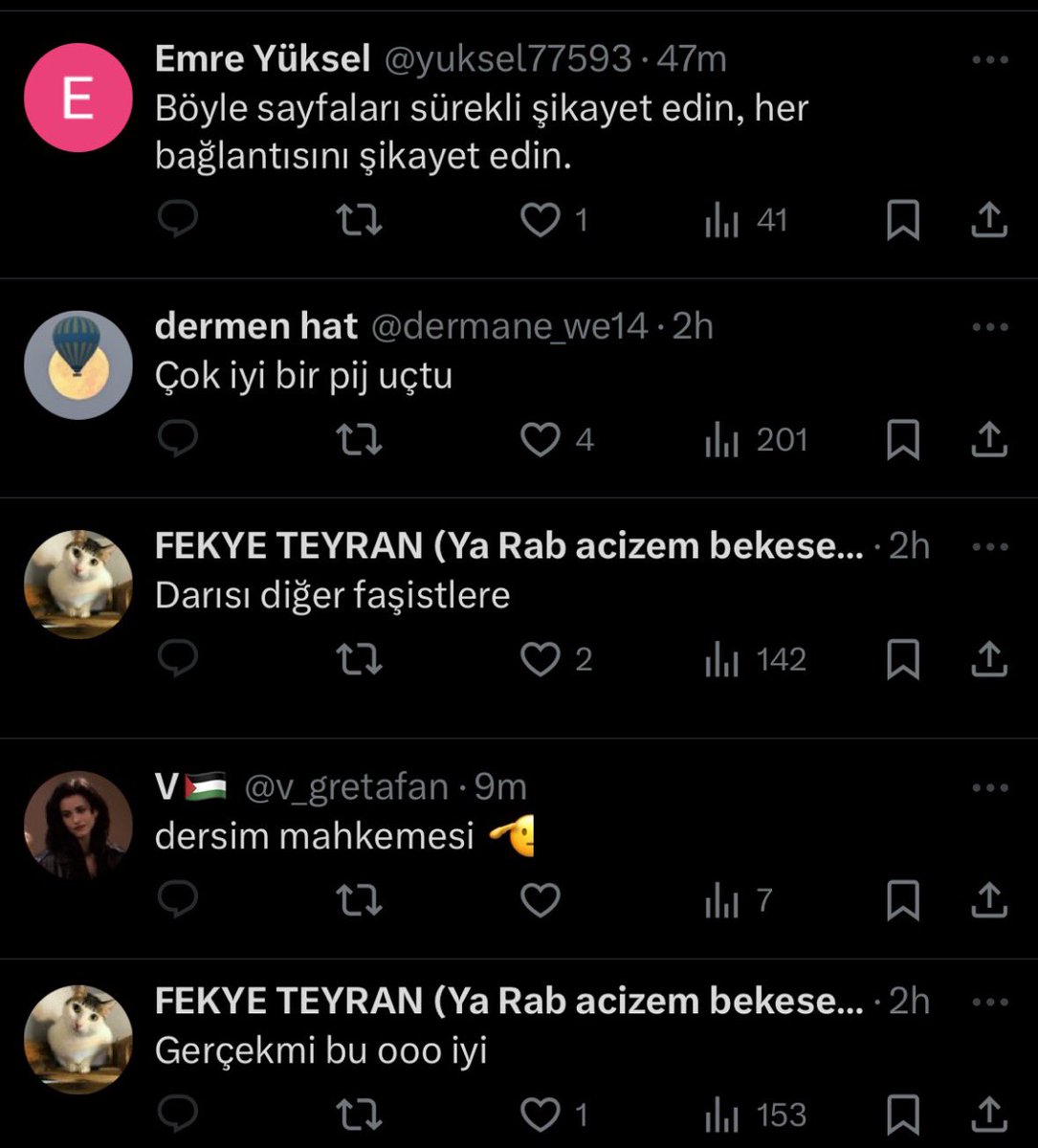 Bölücü/PKK sloganlarına ifade özgürlüğü diye ağlayanlar beni susturunca nasıl da sevinmiş.

“Dersim mahkemesi 🫡” ya…

Susturamayacaksınız.