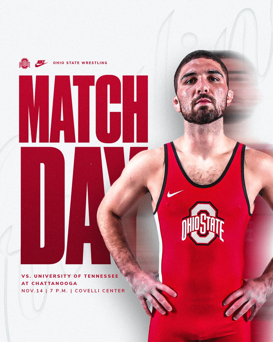 wrestlingbucks's tweet photo. 🤼MATCH DAY!
2015 🏆Team Recognition
🆚 UT Chattanooga (@UTCWrestling)
⏰ 7 p.m.
📍 Covelli Center
🎟️ https://t.co/IixprOOOlO
📺 B1G+ | https://t.co/INtzxc8u6Q
📋Updates | https://t.co/NoBUbAde0A
🕸️🗒️https://t.co/KypO9wvCjS

#GoBucks https://t.co/8M9fLbyx9h
