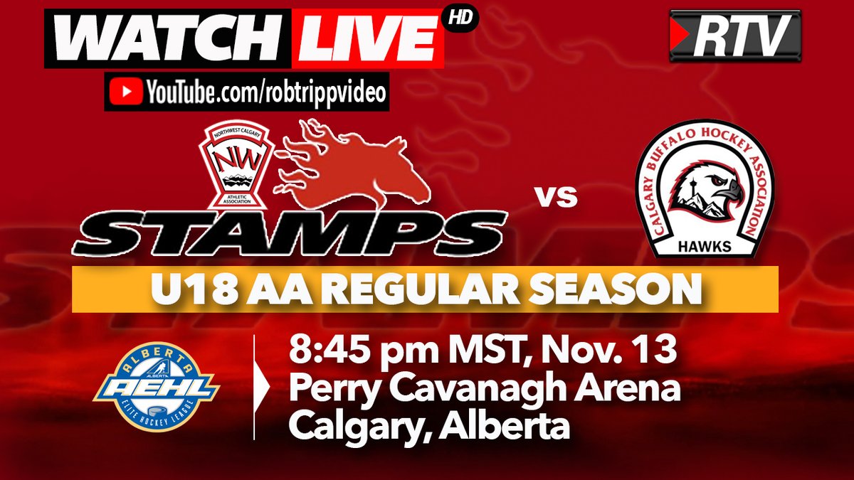 Catch Stamps U18AA hockey action LIVE on RTV⤵️
📺youtube.com/watch?v=eS19Ag…
#stamps #hockey #calgary #nwcaahockey #hawks #livestream