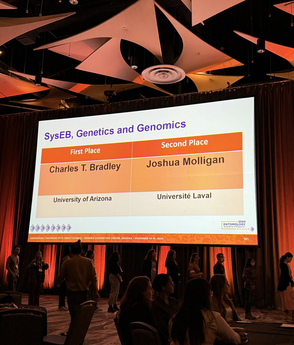 Edel_PLopez's tweet image. Celebrating a proud PI moment! 
Joshua just earned second place in the oral competition for his session—an impressive start for the lab’s first year in the @EntsocAmerica student competition! 🥈👏 #EntSoc24 #ProudPI