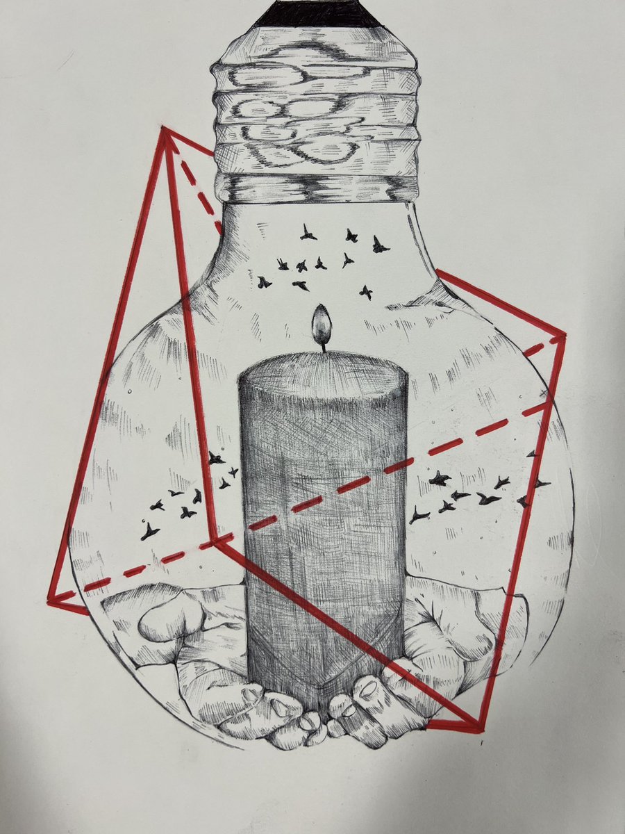 Some excellent biro studies, creating surreal responses to artists work 🎨 @EssaAcademy #biro #drawings