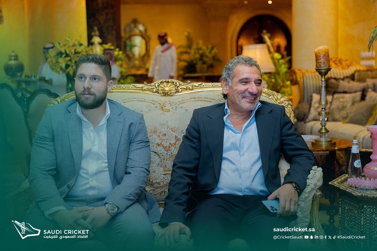 cricketsaudi's tweet photo. #SACF Chairman HRH Prince Saud bin Mishal Al Saud received the Egyptian Ambassador to the Kingdom H.E. Ahmed Farouk & his accompanying delegation, as well as representatives from 10 Egyptian real estate development companies participating in #CityScapeGlobal. The reception was also attended by the Federation’s Vice President Mr. Nawaf Al-Otaibi & CEO Mr. Tariq Sagga. 

Discussions focused on avenues for joint cooperation & integrating innovative real estate development to support modern and sustainable infrastructure for cricket in the Kingdom 🇸🇦🇪🇬

#مستقبل_الحياة | #Future_of_living

#SACF | #SaudiCricket