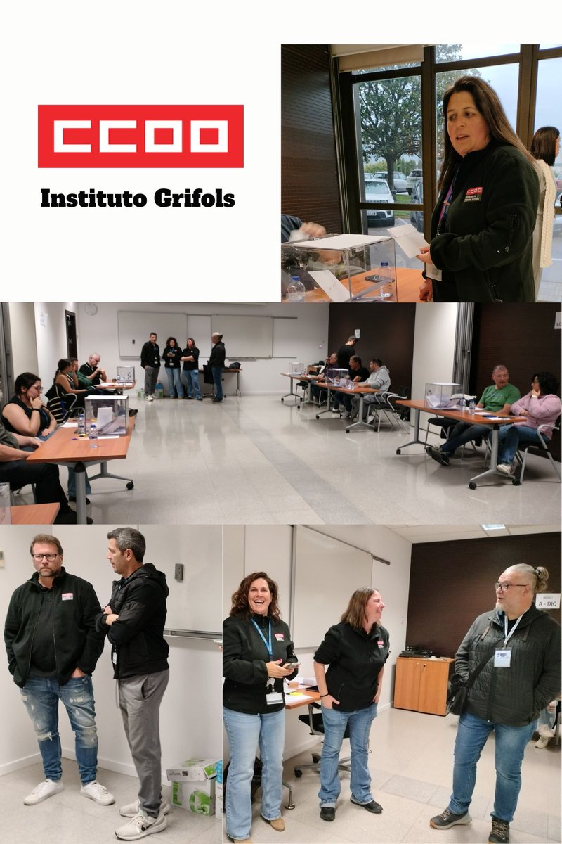 Durante el día de ayer y hoy, se están celebrando las elecciones sindicales al Comité de Instituto Grifols.

Animamos a todo el mundo a participar y elegir la mejor opción de futuro para los intereses de las personas trabajadoras de IG.

¡En <a href="/CCOOGrifols/">CCOO Grifols</a>  lo tenemos claro!
