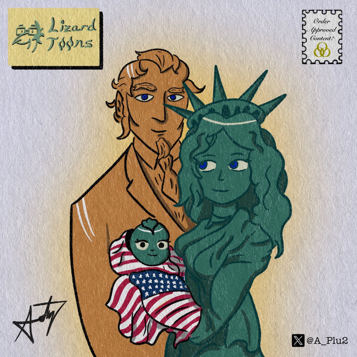 Arty_Lizardman's tweet image. Don’t worry she found herself a decent bronze man and they had a cute statue daughter. Then they lived happily ever after. THE END
Idea inspired by @noozajureg