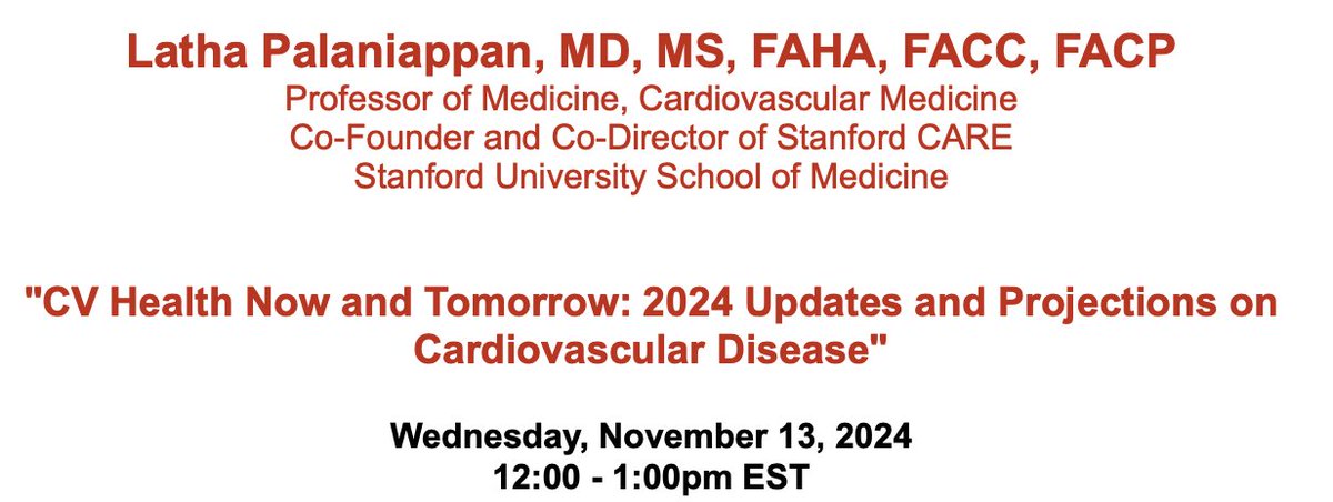 Pradeep Natarajan (@pnatarajanmd) on Twitter photo Excited to host L. Palaniappan <a href="/StanfordMed/">Stanford Medicine</a> today for <a href="/MGHHeartHealth/">Mass General Heart</a> Grand Rounds! Great topic leading into #AHA24! Excited to host L. Palaniappan <a href="/StanfordMed/">Stanford Medicine</a> today for <a href="/MGHHeartHealth/">Mass General Heart</a> Grand Rounds! Great topic leading into #AHA24!